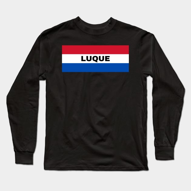 Luque City in Paraguay Flag Colors Long Sleeve T-Shirt by aybe7elf